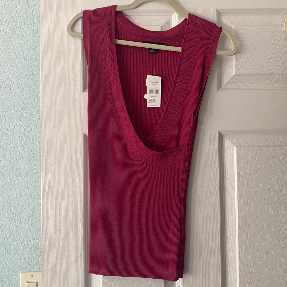 Banana republic pink blouse